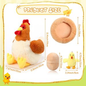 Piccolo pulcino animali di peluche simpatici giocattoli di peluche animali da fattoria pollo gallo bambola giocattolo - Product Image 2