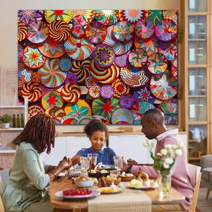 Habesha ตะกร้าถ่ายภาพ7X5ft ลวดลายดอกไม้เอธิโอเปียแบบดั้งเดิมฉากหลังถ่ายภาพตะกร้าสีสันสดใสพื้นหลังศิลปะติดผนัง - Product Image 5