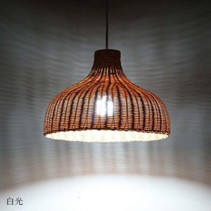 Lámpara Colgante de Mimbre Tejido Yumesho de 40cm, Estilo Japonés, para Hogar, Restaurante, Salón de Té, Hotel, Pasillo - Product Image 3