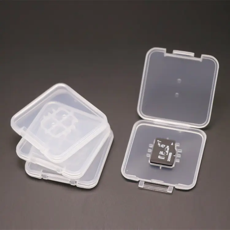 マイクロXQD収納ボックスCIDSDカードボックス4.5mmSDカードケース用のポータブル耐久性のある高品質PP素材ケース