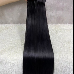 Extensions de cheveux humains vierges brésiliens naturels, lisses et raides, double épaisseur, cuticules alignées - Product Image 6