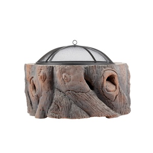 Magnésie de jardin Faux arbre Stump Bonfire Stove Brazier Poêle à bois Bol à feu en fonte Cheminée géante Foyer d'extérieur - Product Image 1