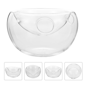 Petit bol à salade en verre <span class=keywords><strong>soufflé</strong></span> à la main trempette servant un <span class=keywords><strong>plat</strong></span> froid refroidisseur chambre à dessert de fruits glacé double mélange artistique de <span class=keywords><strong>plat</strong></span> sec - Product Image 6