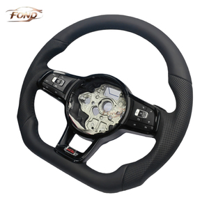 Volant en cuir pour Volkswagen <span class=keywords><strong>Golf</strong></span> <span class=keywords><strong>6</strong></span> 7 GTI GTE R RS S-Line <span class=keywords><strong>GTD</strong></span> Passat B8 B7 B6 MK7.5 VW Polo MK7 MK6 MK5 - Product Image 6