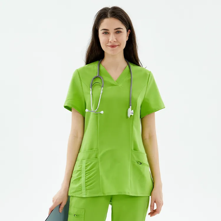 Polyester Rayon Spandex Uniforms Clothing Wholesale Nurse Uniform Medical Uniforms Scrubs Women Sets Medical