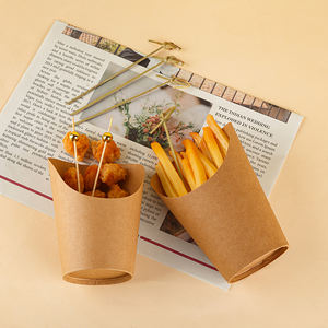 Tazza Kraft usa e getta personalizzata per Pizza da asporto patatine fritte biscotti economici prezzo di fabbrica che timbra la movimentazione - Product Image 2