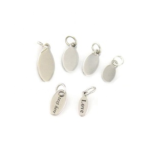 Küçük özel takı etiketleri damgalama takı kişiselleştirilmiş Charm Logo Metal etiketi - Product Image 4