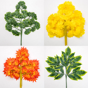 EG-VI040 nouveau produit accessoires de fenêtre décoratifs d'intérieur fausse plante feuillage en plastique ficus branches et feuilles de chêne artificiel - Product Image 2