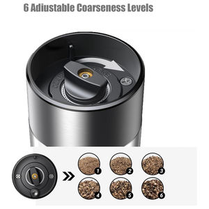 Juego de Saleros y Pimenteros Eléctricos de Acero Inoxidable, Recargables, con Ajuste de Grosor - Product Image 3