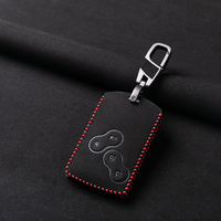 Housse de clé de voiture en cuir à 4 boutons pour Renault Duster Captur Clio Logan Megane 1 2 3 Koleos Scenic Nema Fluence Zoe Accessoire