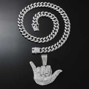 Nuevo Collar con Colgante de Estilo Hiphop con Diseño Geométrico y Características Únicas, Venta Caliente 2026, Collares para Hombre, Joyería de Moda al por Mayor - Product Image 3