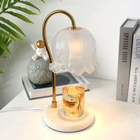 Lampe de table légère de réchauffeur de bougie de forme de fleur de couleur de lait avec la source lumineuse GU10