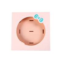 Petite boîte cadeau carrée rose avec couvercle transparent Emballage exquis pour cadeaux