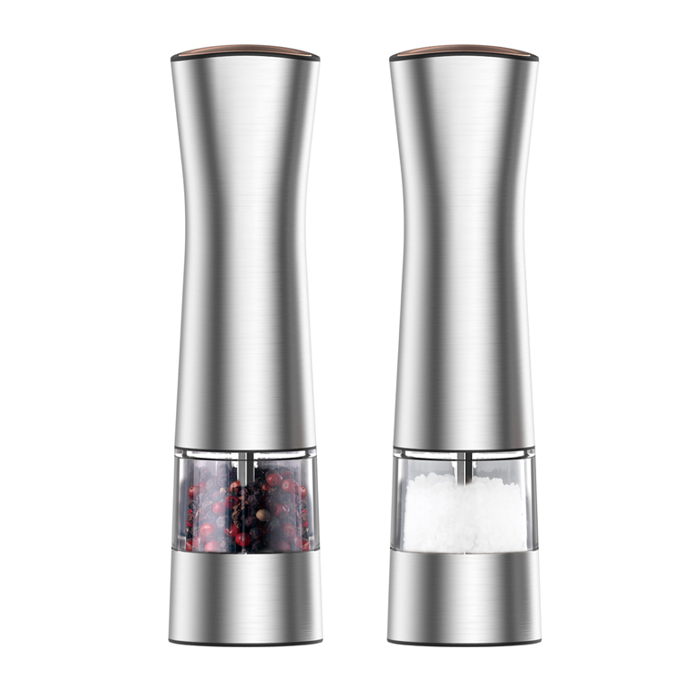Высококачественная нержавеющая сталь, керамический сердечник, автоматический Электрический Набор для специй, соли и перца