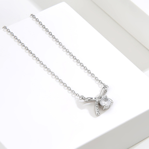 مجموعة مجوهرات لامعة من الكريستال للنساء والفتيات مجوهرات الزفاف للعروس مجموعة أقراط وقلادات من حجر الراين فضي 925 - Product Image 4