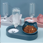 Bol en plastique avec tête de chat [500ml d'eau]