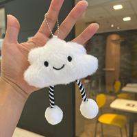 Porte-clés en peluche nuage Kawaii personnalisés, miniatures, mignons, en coton Bududu, rembourrage en coton PP, unisexe, pour tous les âges, pour les fêtes