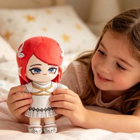 Peluche personnalisée de dessin animé, peluche douce personnalisée, poupée en peluche d'anime, peluche de personnage de jeu d'animation faite à la main, cadeau pour les fans