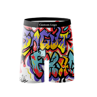 Vente en gros de sous-vêtements de sport pour hommes, boxers respirants en coton et polyester, imprimés personnalisés, grandes tailles