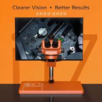 Microscopio Estéreo Trinocular con Zoom Continuo RF4 I17 7X-50X para Reparación de Microsoldadura de Placas Base de Teléfonos Móviles y Circuitos Integrados