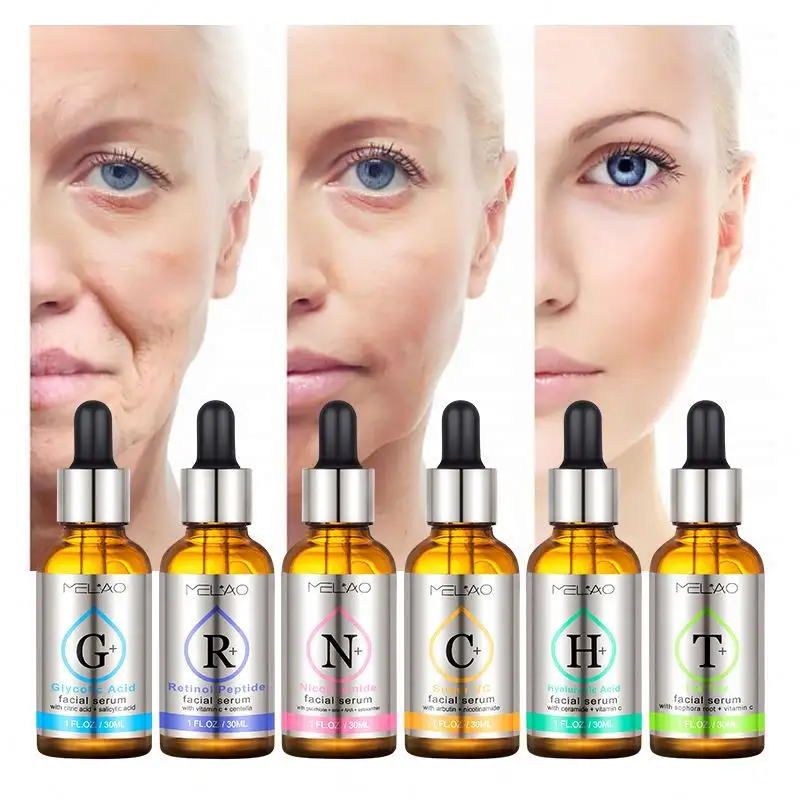 OEM/ODMオーガニックソリューションペプチドスキンケアスーパーVCアルブチン卸売Retinol Peptide Hyaluronic Acid Anti Aging Serum