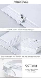 <span class=keywords><strong>Plafonnier</strong></span> à DEL ultra-mince et lumineux rond tricolore pour balcon, couloir, porche, <span class=keywords><strong>sans</strong></span> trou d'ouverture - Product Image 6