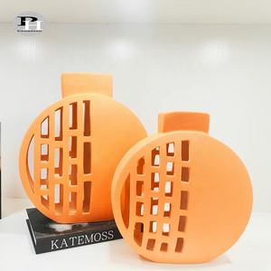 <span class=keywords><strong>Vase</strong></span> de table en porcelaine sculpté à la main, <span class=keywords><strong>noir</strong></span> <span class=keywords><strong>mat</strong></span>, décoration contemporaine pour la maison, avec fenêtre, cuit à haute température, écologique - Product Image 4