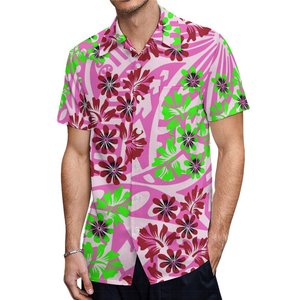 Custom Logo Pacific Island Art Design Aloha <strong>Men</strong> <strong>Shirts</strong> Hawaiian Style Big Size Polynesian Summer <strong>Short</strong> <strong>Sleeve</strong> <strong>Men's</strong> Casual <strong>Shirt</strong> - Product Image 2