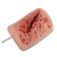 Modelo de entrenamiento médico, conjunto de modelo de herida con cuchillo para muslo, modelo de simulación de lesiones en las piernas para entrenamiento médico