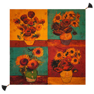 Pañuelo <span class=keywords><strong>de</strong></span> <span class=keywords><strong>Seda</strong></span> Clásico para Mujer, Pañuelo <span class=keywords><strong>de</strong></span> Satén, Estilo Vintage con Estampado <span class=keywords><strong>de</strong></span> Paisaje Clásico, Pañuelo <span class=keywords><strong>de</strong></span> <span class=keywords><strong>Seda</strong></span> Cuadrado Grande - Product Image 2