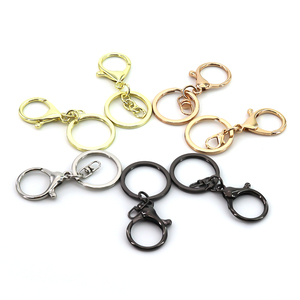Wholesale lobster clasp swivel <b>hook</b> <b>clip</b> round keychain keyring carabiner - Product Image 3