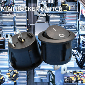 <strong>Mini</strong> 20mm Round Rocker Switch SPST with 2 Pins ON/OFF Circle Toggle Switch for Automotive RV and Car - Product Image 2
