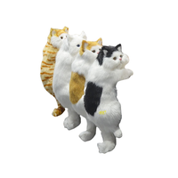 Gros Simulation Fourrure Suspendus Chat Réaliste Chat Poupée Animal Décoration de La Maison Figurines En Peluche Suspendu Chaton Chat Jouet