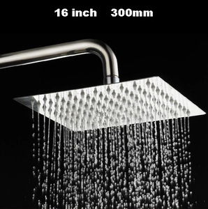 Cabezal de ducha de <span class=keywords><strong>lluvia</strong></span> cromado cuadrado Rectangular súper grande de acero inoxidable de 4, 6, 8, 10, 12 y 16 pulgadas para bañera de baño - Product Image 6