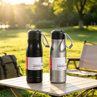 Bouteille d'eau isotherme à double paroi sans BPA de grande capacité 500 ml avec corde, personnalisable