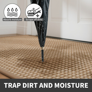Tapis d'entrée tissé rectangulaire antidérapant, résistant à l'usure et aux taches, pour l'entrée de la maison - Product Image 3