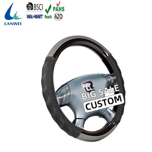 Vente directe d'usine PU-1310022 couverture de <span class=keywords><strong>volant</strong></span> en dentelle pu pour camion d'accessoires de voiture - Product Image 1