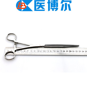 Pinces intestinales en acier inoxydable, 23 cm et 18 cm, pinces pour couper les oreilles des animaux, dents droites et courbées, pinces de maintien intestinales. - Product Image 2