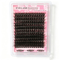 Bulu Mata Palsu Model Spike Cluster Grosir dengan Bulu Mata Bawah Individual Mix CD Curl Natural, Kit Bulu Mata Faux Mink, Logo Custom