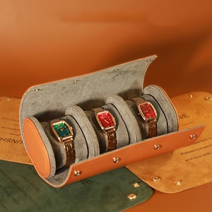 Wholesale <b>Watch</b> Roll Leather Travel <b>case</b> Luxury Portable Leather <b>Watch</b> Storage <b>Case</b> <b>Watch</b> Portable Travel Packaging Box - Product Image 4