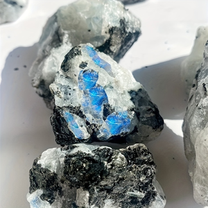 Top Quality Unpolished Natural Rainbow Moonstone Rough Specimen for Spiritual Healing Gifts - Product Image 1