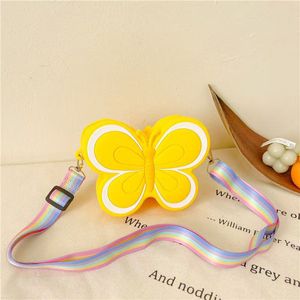 Cute Butterfly Crossbody Bag for Silicone Stress Relief Coin <b>Purse</b> Perforated Design Versatile Mini Bag for Girls - Product Image 6
