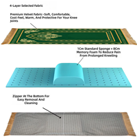 Tapis de prière musulman en polyester épais personnalisé, antidérapant, en mousse à mémoire de forme, pour la maison et les voyages, vente en gros