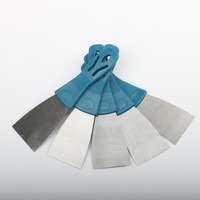 Couteau à mastic en acier inoxydable bleu de 1,0 et 2 pouces, petit grattoir et truelle pour fabricants - Vente directe en gros
