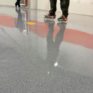 Marble Effect Epoxy <b>Floor</b> Coating Self-Leveling Interior Paint Colored Sand Liquid Concrete <b>Floor</b> Sprayer Brush-friendly Brush - Product Image 4