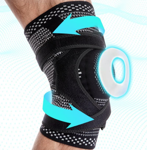 Genouillères ajustables pour hommes avec coussinet en gel rotulien et stabilisateurs latéraux - Product Image 4
