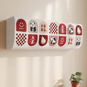 ผ้าคลุมเครื่องปรับอากาศลายการ์ตูนแพนด้า ขนาดมาตรฐาน 75-98 ซม. ป้องกันฝุ่น ผ้าไหมนม สำหรับเครื่องปรับอากาศภายในอาคาร - Product Image 3