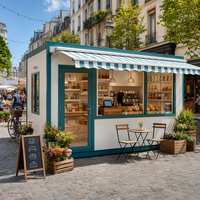 20ft Stahlkonstruktion Einzelhandels-Verkaufsstand Kiosk Kostengünstiges Versetzbares Schnell Montierbares Flat-Pack Containerhaus Modernes Design 5