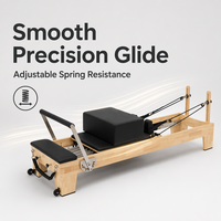 Machine de Pilates Reformer en bois de chêne massif, équipement d'exercice professionnel certifié CE pour studio, salle de sport à domicile, fitness