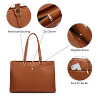 Bolso de Mano de Cuero de Diseño Clásico y Moderno 2026, Bolso Tote para Portátil de Gran Capacidad para Mujer